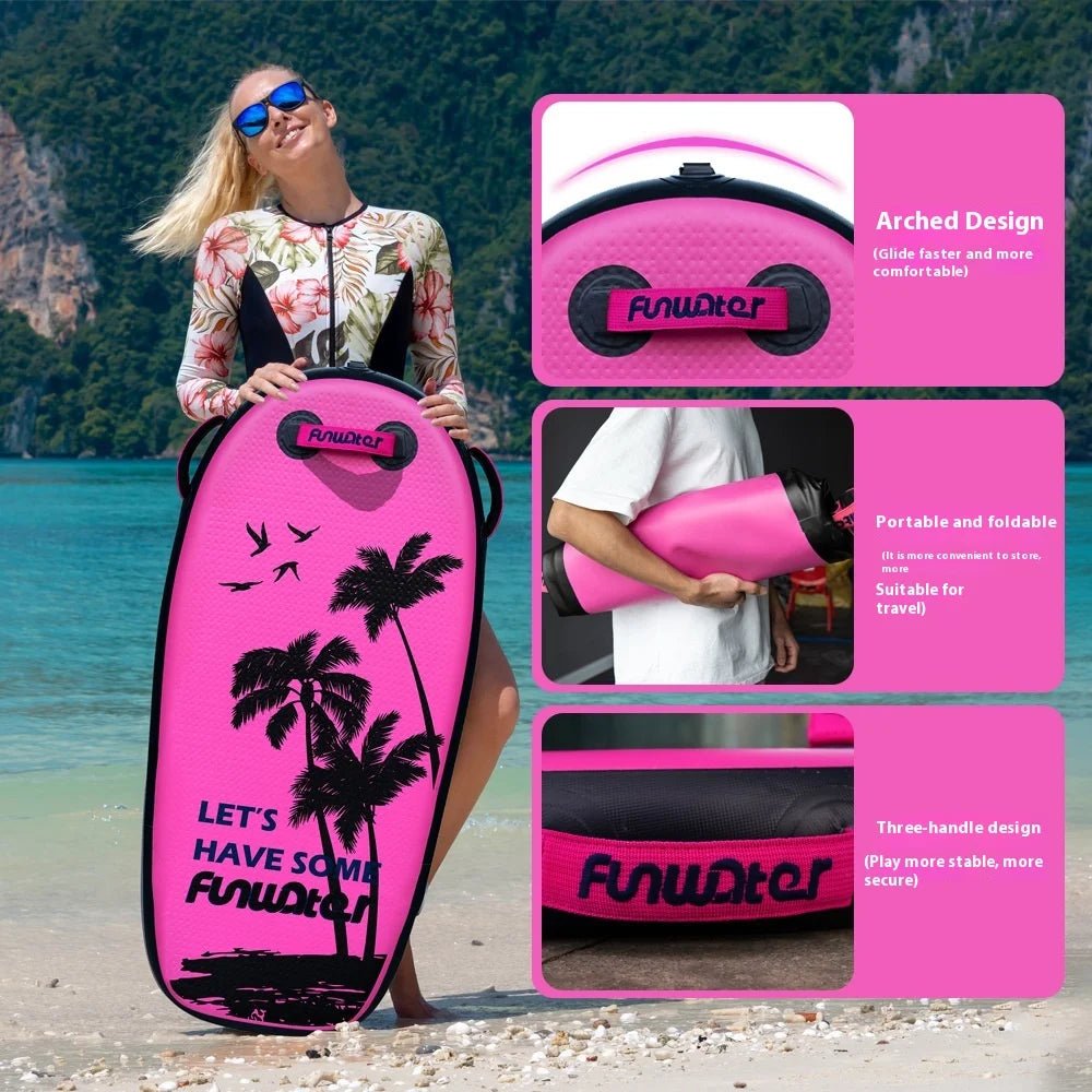 Upgrade PVC Inflatable Surfboard Portable Swimming Paddle Board Durable Scratch - resistant High - strength Brushed Fabric Bodyboard - Firu Total Sales