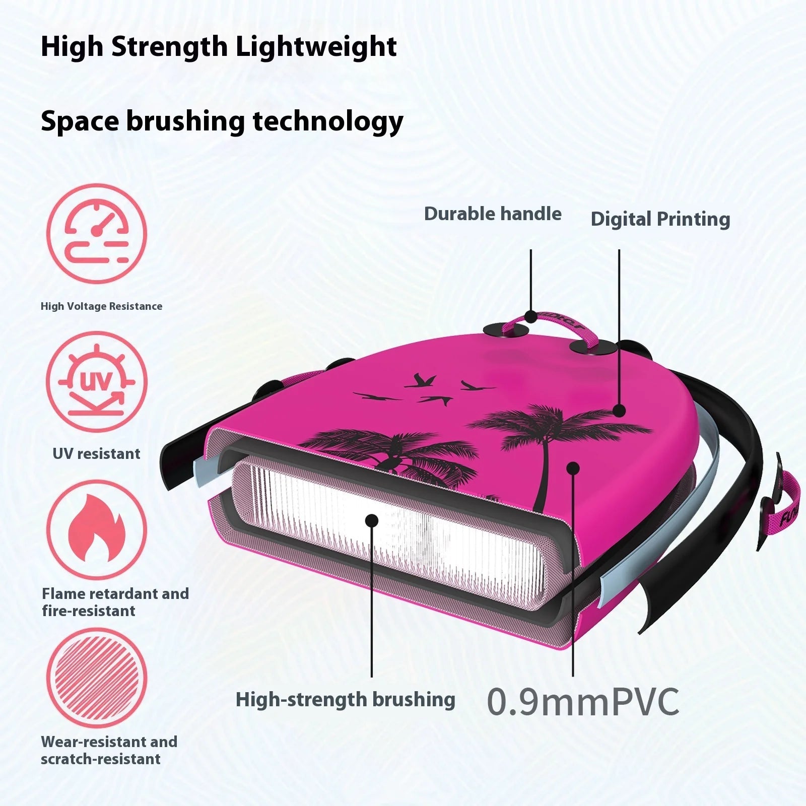 Upgrade PVC Inflatable Surfboard Portable Swimming Paddle Board Durable Scratch - resistant High - strength Brushed Fabric Bodyboard - Firu Total Sales
