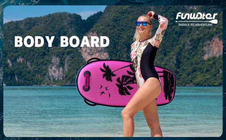 Upgrade PVC Inflatable Surfboard Portable Swimming Paddle Board Durable Scratch - resistant High - strength Brushed Fabric Bodyboard - Firu Total Sales