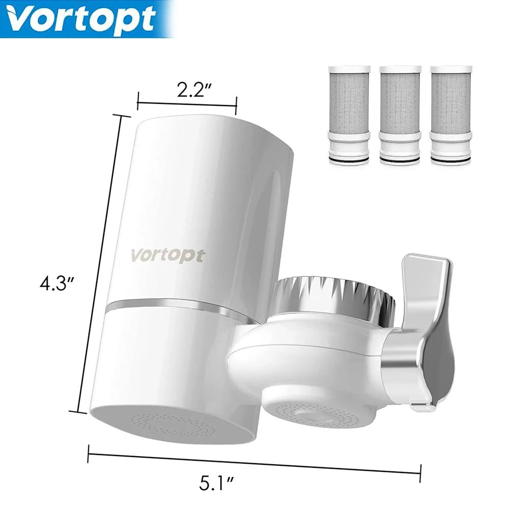 Vortopt Faucet Water Filter NSF International Certified, a set of 5pcs filter cartridges for purifying 400 gallons of water - Firu Total Sales