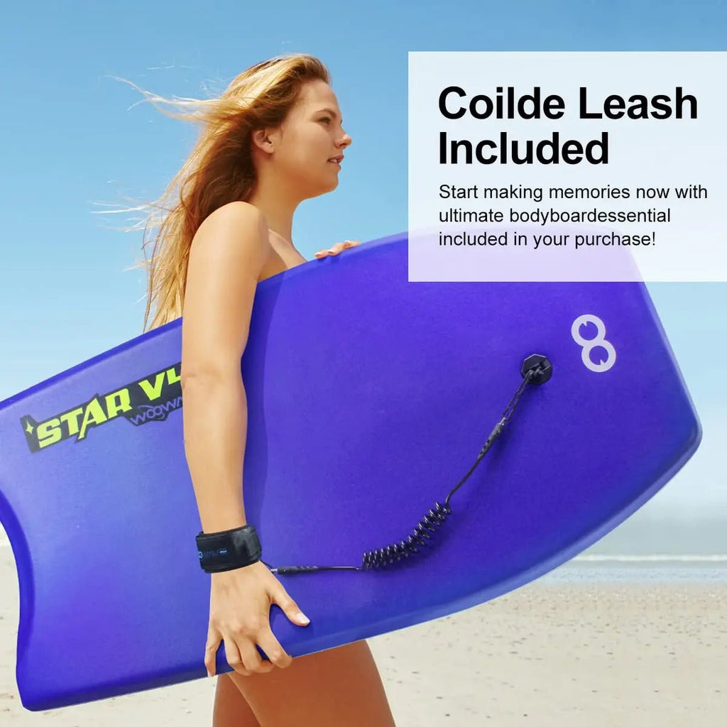 Woowave 33" High Quality IXPE Soft Surfboard Bodyboard with Surf Leash Customize Surfing Board for Kids - Firu Total Sales